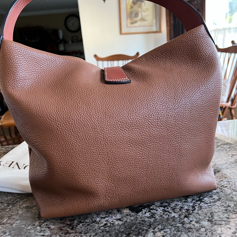 Dooney and Bourke Tan and Amber color Hobo Loc Satchel, 3 pieces - Picture 2 of 11